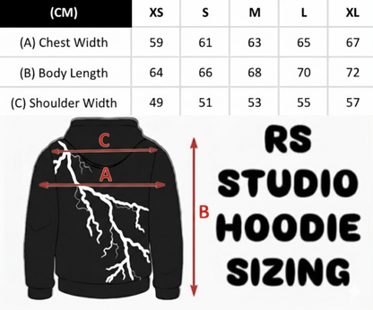 RS STUDIO BLACK & WHITE LIGHTNING HOODIE