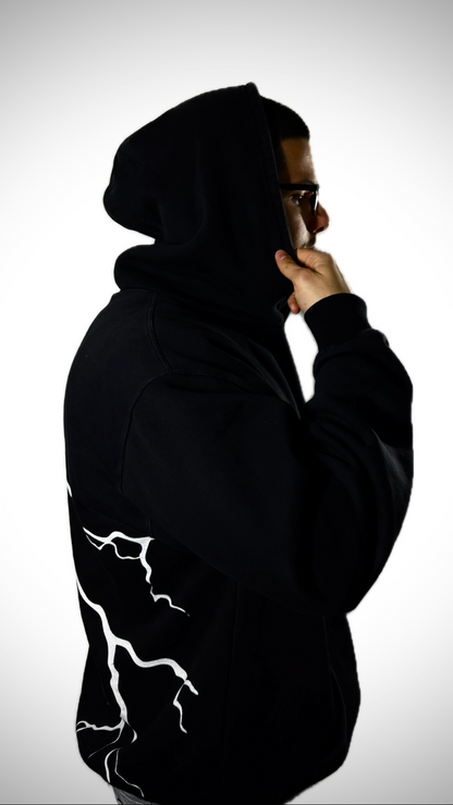 RS STUDIO BLACK & WHITE LIGHTNING HOODIE